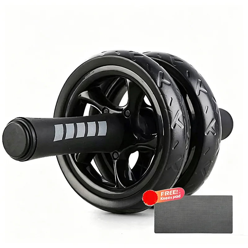 Rubber Dual-Wheel Ab Roller for Home Gym Core Strength Training