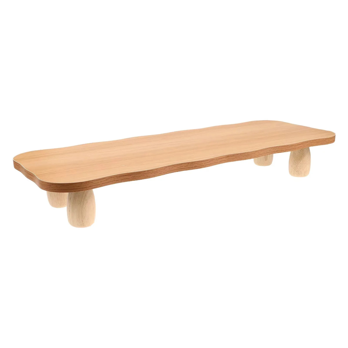 Ergonomic Design Modern Bamboo Frame Standing Type Gaming Monitor Desk Riser Wooden