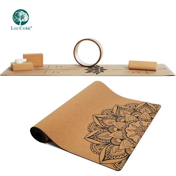 Fitness Organic Cork Tpe Yoga Mat Non-Slip 183*61cm Eco-Friendly Yoga Mat Cork Rubber