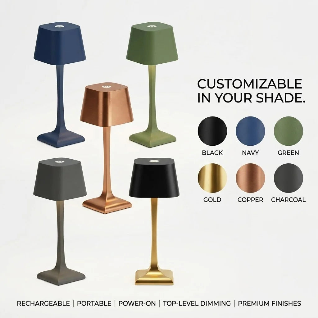 Modern Design Battery Restaurant Decor Luxury Hotel Portable Touch Night Light