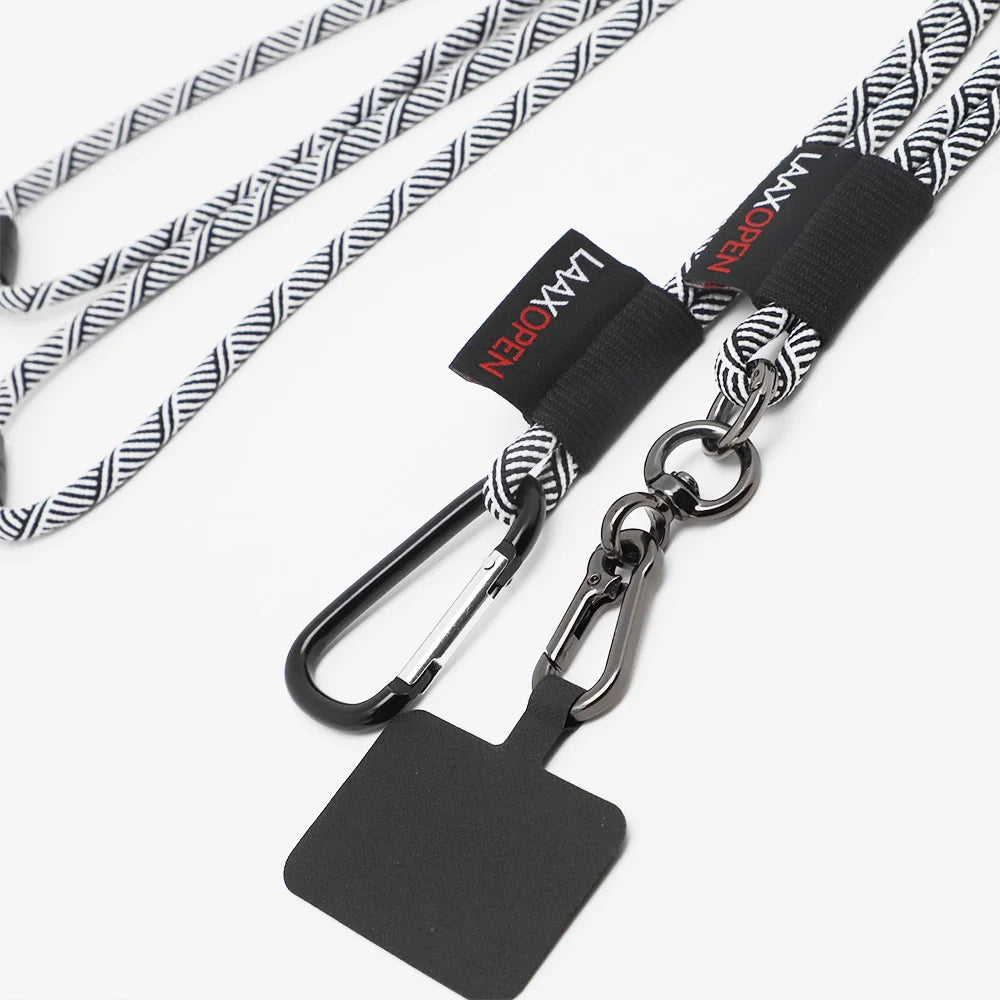 Custom Eco-Friendly Jacquard Polyester Cellphone Cushion Adjustable Crossbody Lanyard (Pack of 2)
