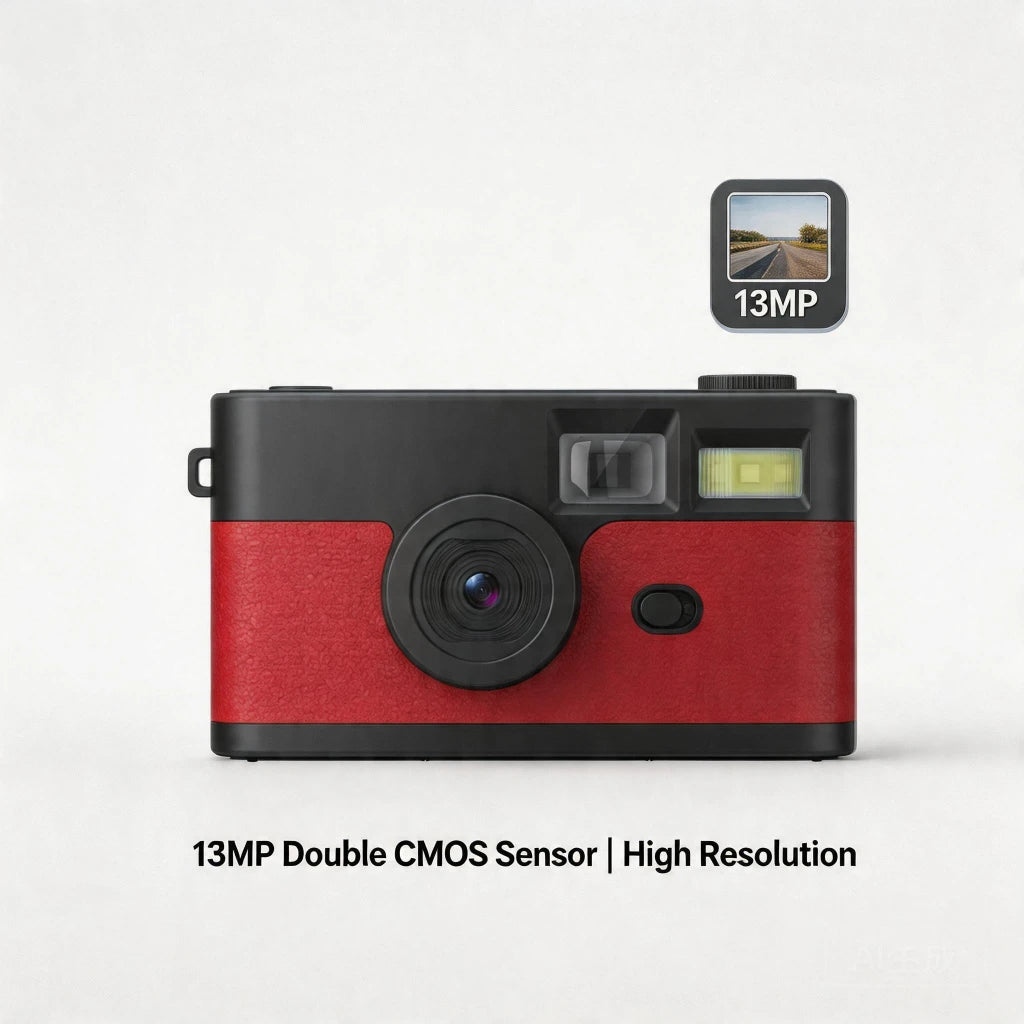 Vintage Style Point and Shoot Camera 13MP 1080P with Retro Filter ELS Anti Shake Screen