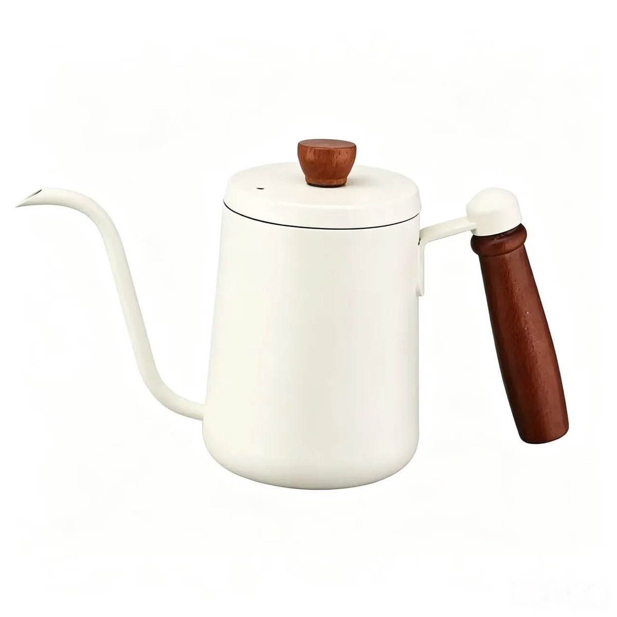 600ML 304 Stainless Steel Gooseneck Pour Over Kettle Long Thin Spout Wooden Handle Drip