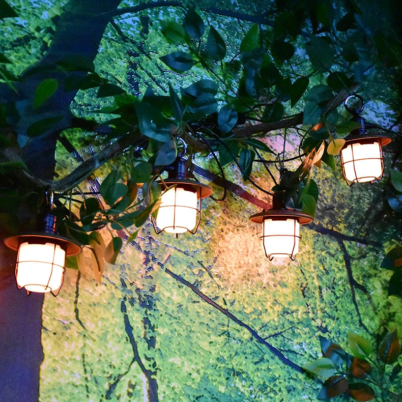 Waterproof Outdoor Rechargeable Decorative String Lights for Camping Holidays