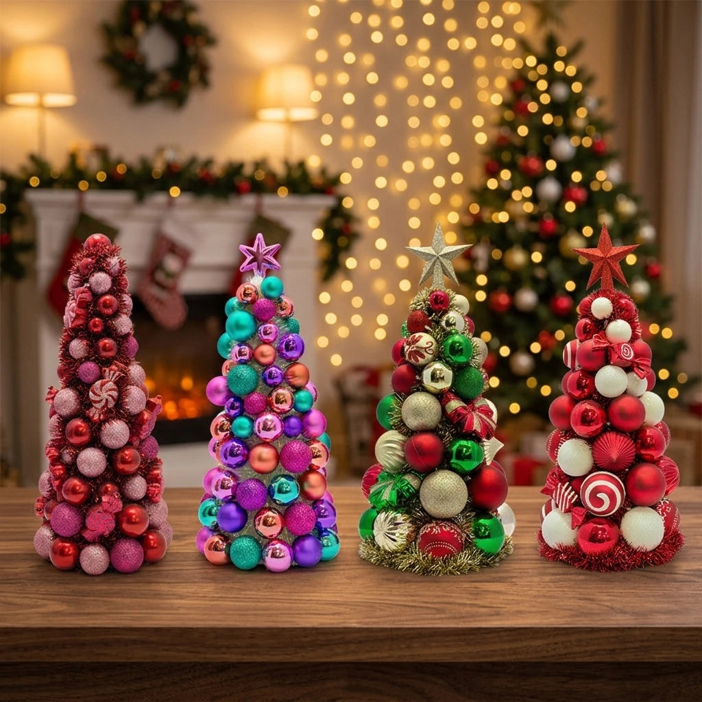 Customized Handmade Plastic Christmas Tree Topper Modern Minimalist Design Star-Topped