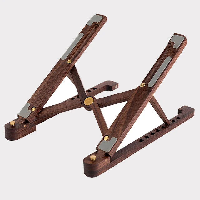 Wood Foldable Laptop Stand Adjustable Laptop Stand for Desk with Multiple Angles Portable