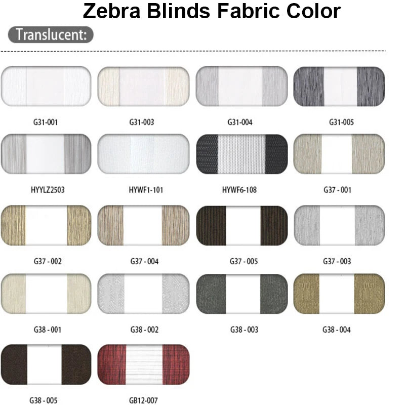 Blackout Free-Stop Roller Shades Privacy Window Spring No Tools No Drill Cordless Zebra