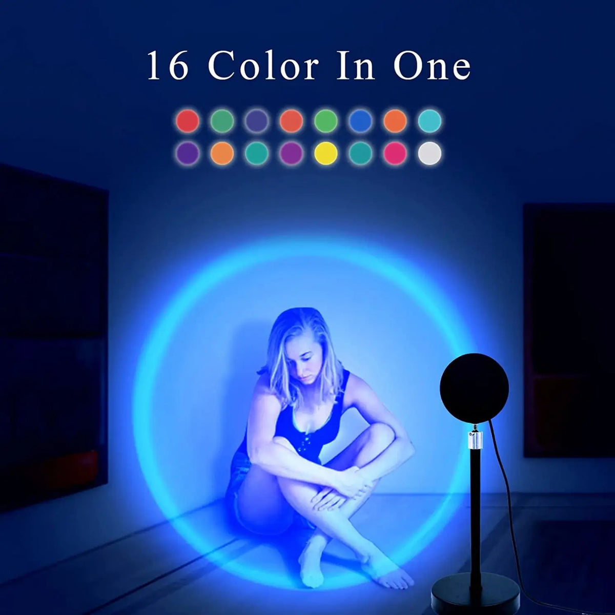 Led Rainbow Rgb Ufo Sunset Light Projection Lamp 360 Smart App Control 16 Colors Sunset