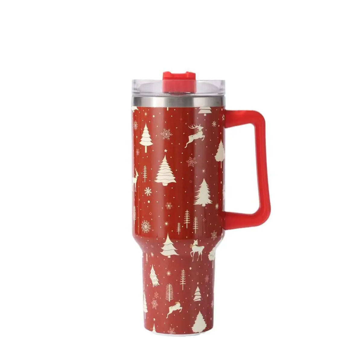 Christmas Gift 40Oz Insulated Stainless Steel Travel Tumbler with Handle And For Straw