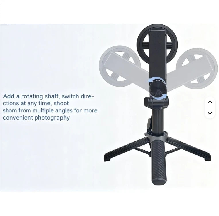 Pocket Magnetic Telescopic Selfie Stick Tripod Portable Light Compact Handheld Mobile