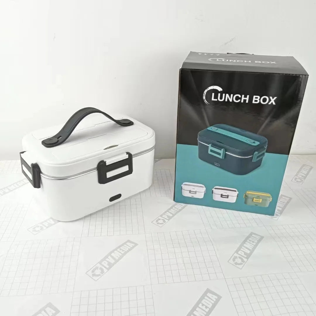 Electric Lunch Box Travel Portable Food Warmer Heater Stainless Steel Container