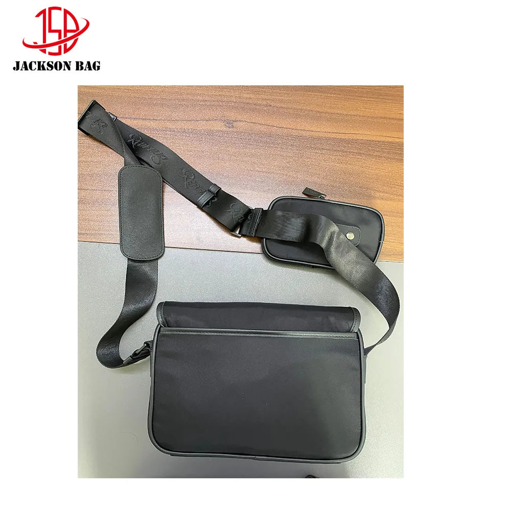 Cross Body Sling Airport Money Bag Teal Leather Sports Belt Fanny Bag Waist Bags for Men