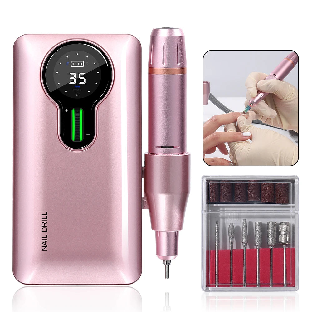 New Innovative Arrival Professional Coreless Motor Rechargeable Portable Electric Nail