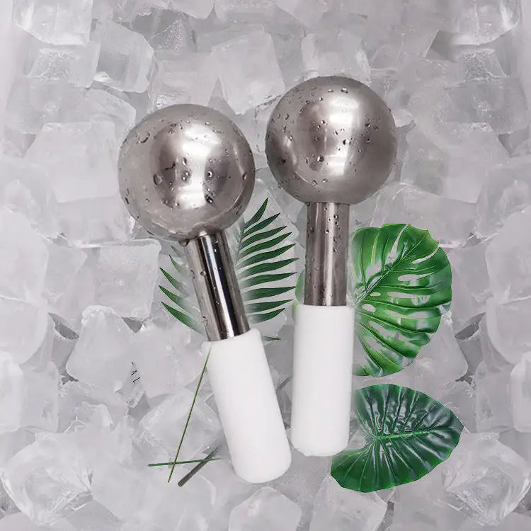 Rotatable Ice Globes Cryo Roller Facial Massage Balls for Face Eye Skin Depuffing