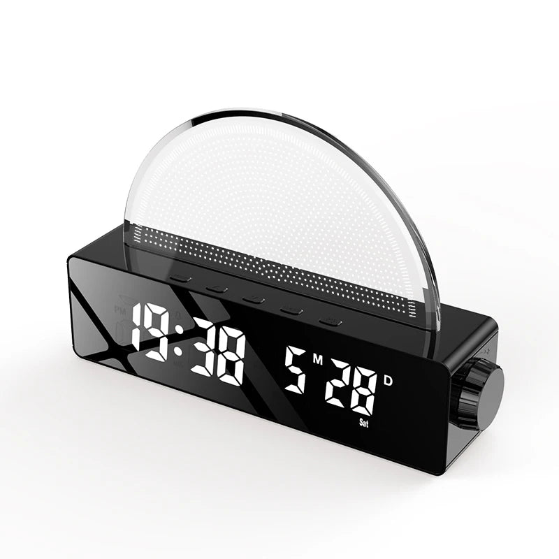 Smart Electronic Calendar Table Clock Sunrise Alarm Color-Changing LED Wake Light Digital