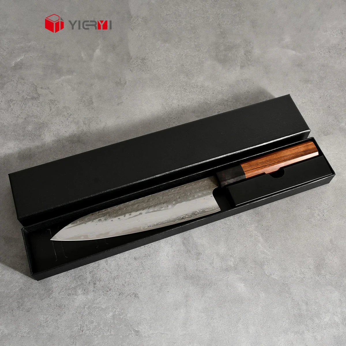 Professional Japanese Style Damascus Steel Kiritsuke Chef Knife Set 2-Piece Kitchen Tools