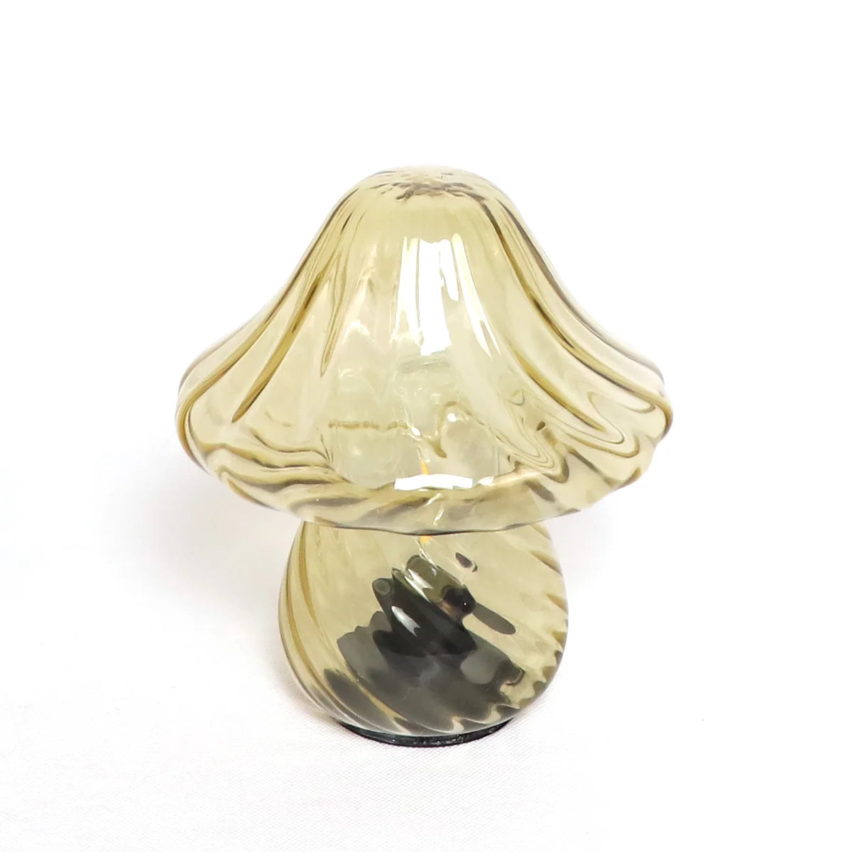 Hollow Blown Glass Leopard Print Mushroom Tabletop Reading Lamp Home Bedroom Elegant