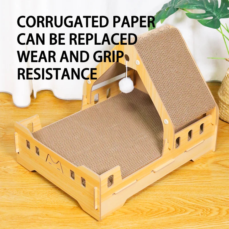 Modern Eco-Friendly Recycled Corrugated Paper Cat Scratcher Round Carton Packaging Indoor