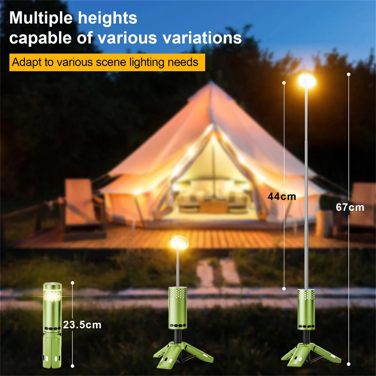 Portable LED Light Outdoor Camping Rechargeable Hiking Backpacking Emergency Garden