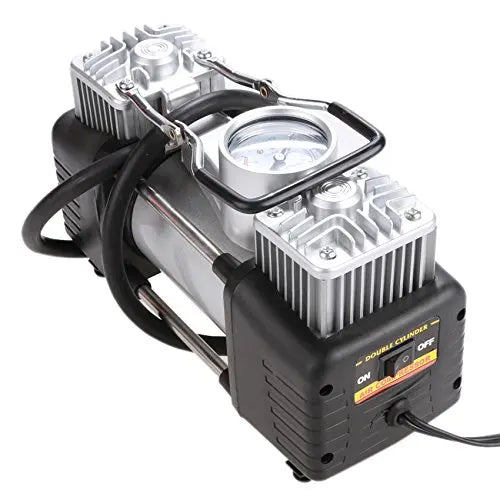 12V 150 PSI Portable 2 Cylinder Car Tire Inflator Compressor Air Pump Portable Heavy Tyre