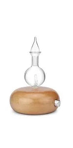 USB Powered Electric 50ml Wood Glass Aromatherapy Nebulizer Portable Waterless Essential