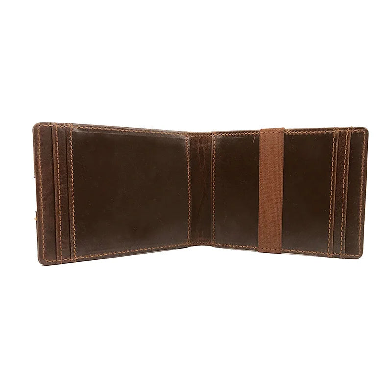 Customized Minimalist Money Clip Card Holder Wallet RFID Money Clip with Elastic Band