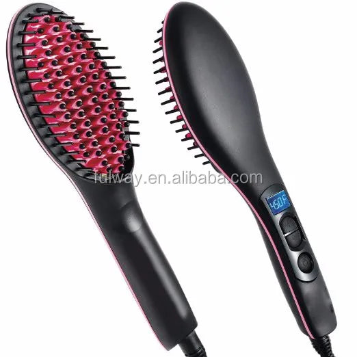 Hot PTC Fast Heater Ceramic Hair Straightener Brush