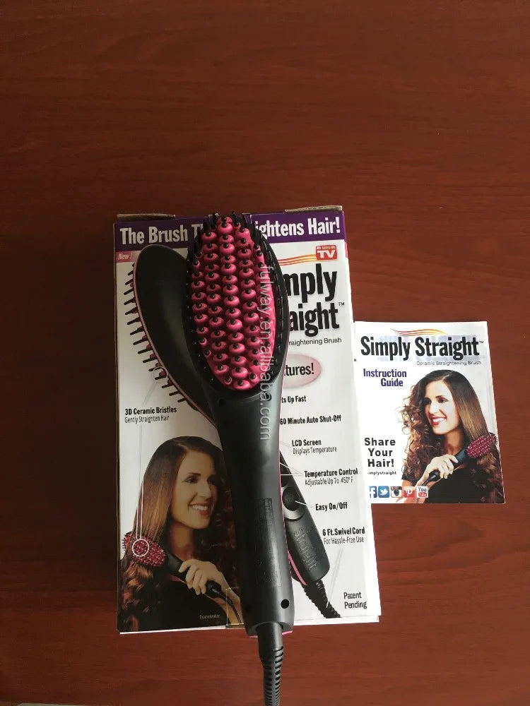 Hot PTC Fast Heater Ceramic Hair Straightener Brush