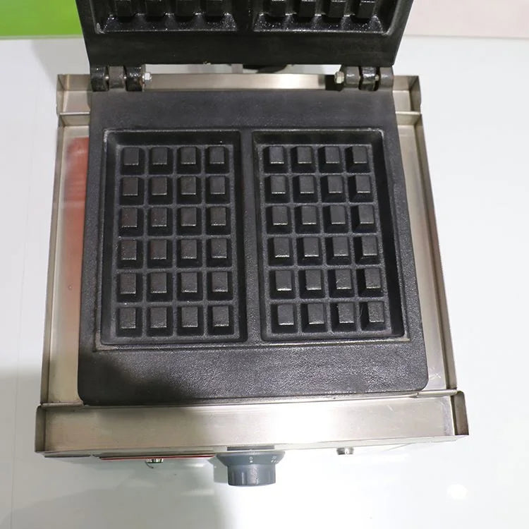 Electric Snack Mini Waffle Maker Fama Silver Interchangeable Wrap Non-Stick Stainless