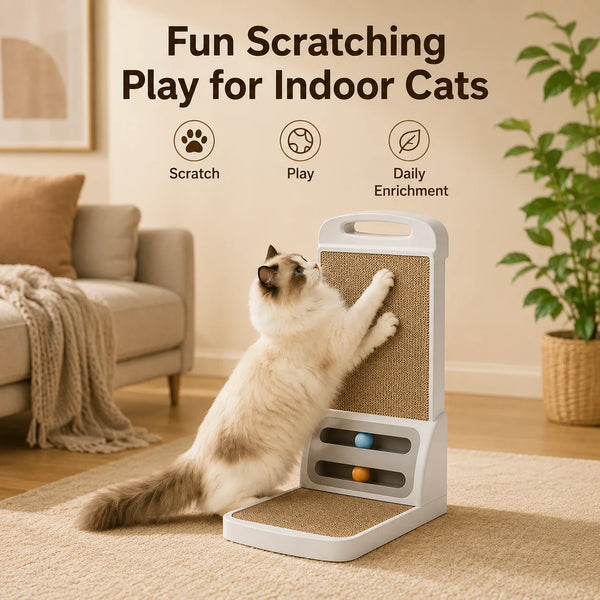 Custom Wear-Resistant Scratch Resistant Space Saving Design 90°Vertical Cardboard Cat