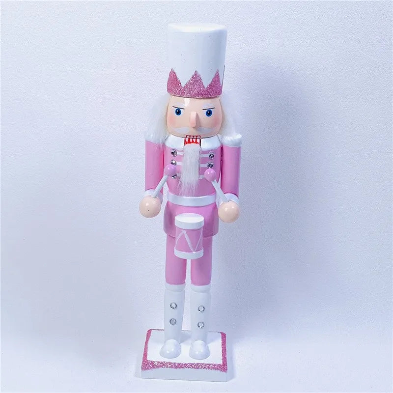 New Medium-Sized Pink Series 30cm Nutcracker Figurines, Christmas and New Year Ornaments