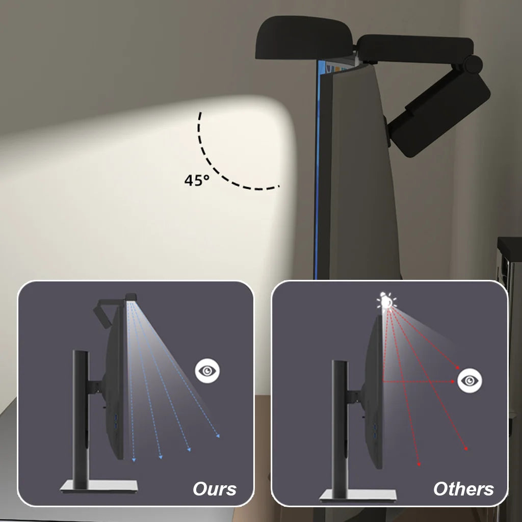 Dimmable Color Changing Curved Monitor Light Bar USB LED Lamp with Touch Control Timer