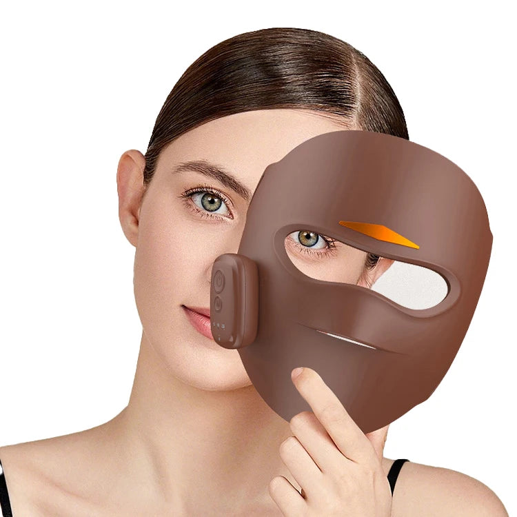 3D Ergonomic LED Face Mask with 336 LED Beads for Home Beauty Routines