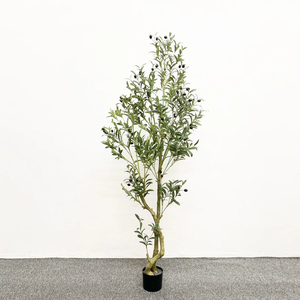 YM Real Touch Artificial Olive Tree with Fruit Potted Plant Living Room Home Indoor Decor