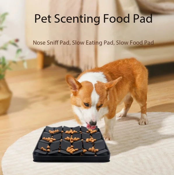 Pet Slow Feeder Silicone Lick Mat with Suction Cups Portable Interactive Sniffing Pad