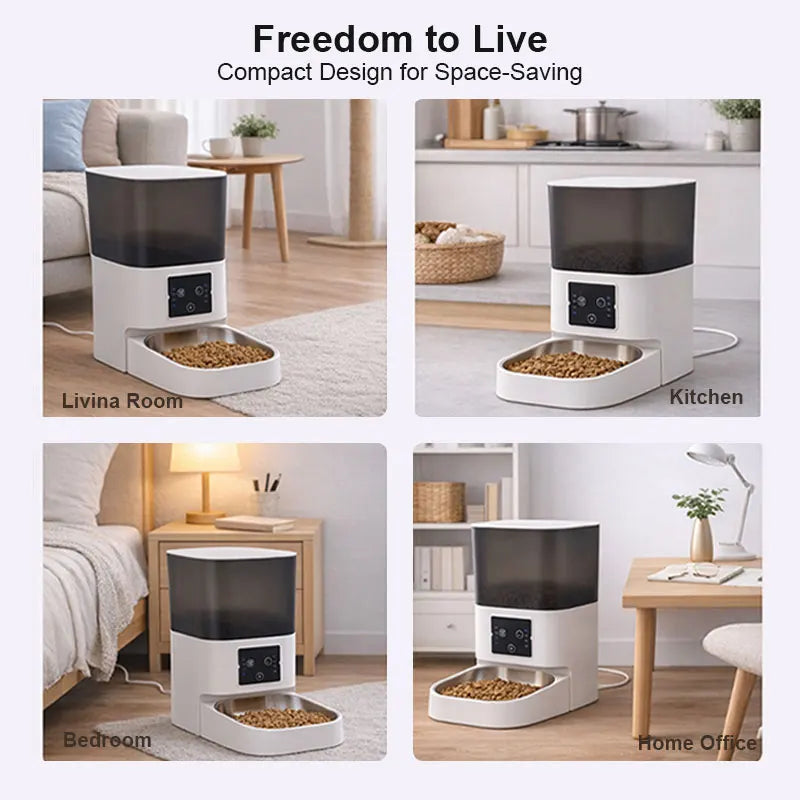 Programmable Automatic Pet Food Dispenser 6L Smart Cat Feeding Machine Pet Feeder