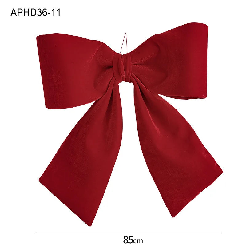 JQ Handmade Korean-Style Oversized Christmas Bow Tree Topper for Festive Home Decor