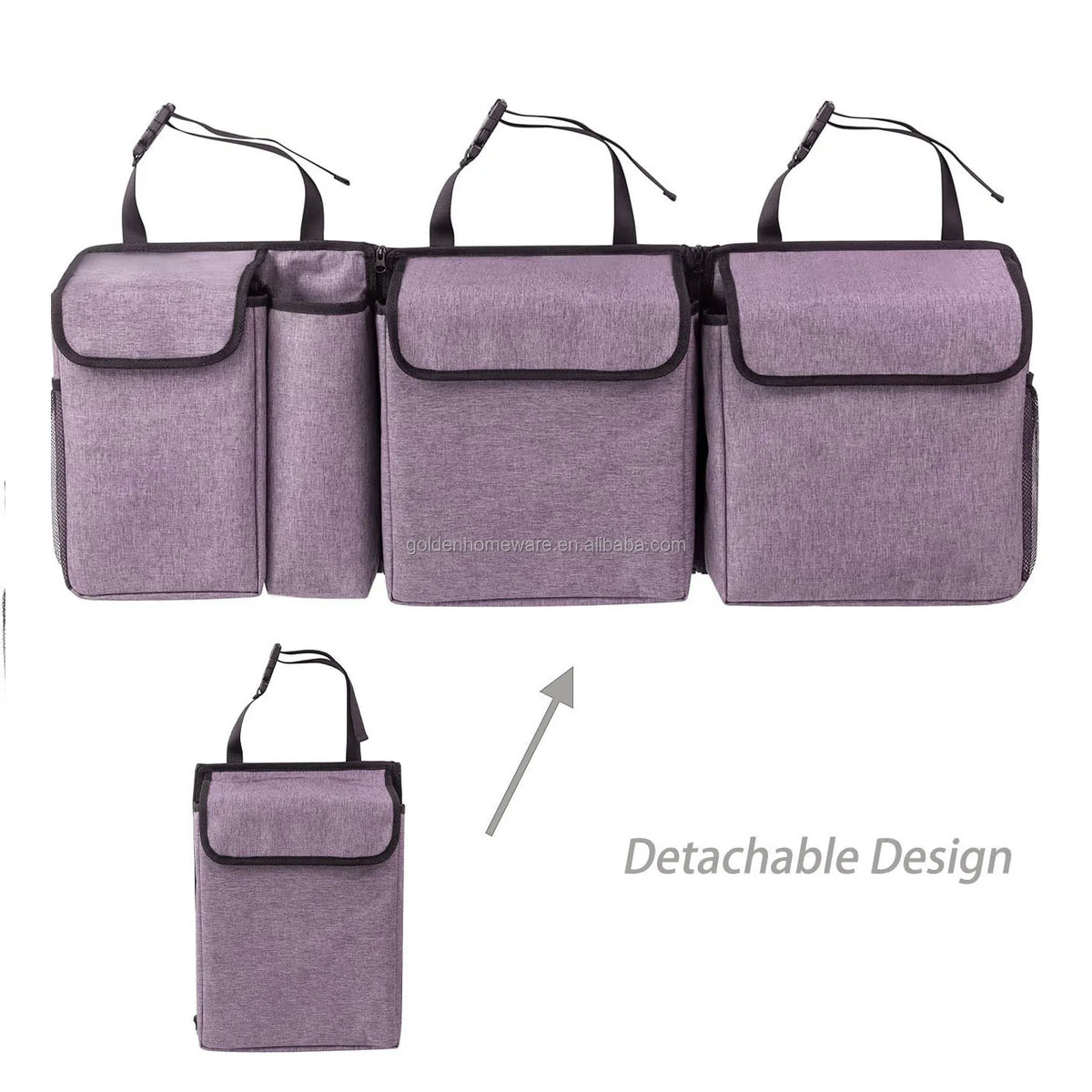 Premium Detachable Outdoor Car Trunk Organizer Backseat Hanging with Cooler Bag