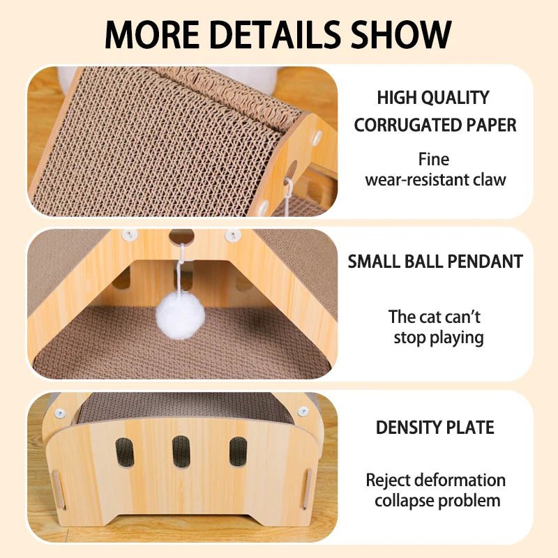 Modern Eco-Friendly Recycled Corrugated Paper Cat Scratcher Round Carton Packaging Indoor