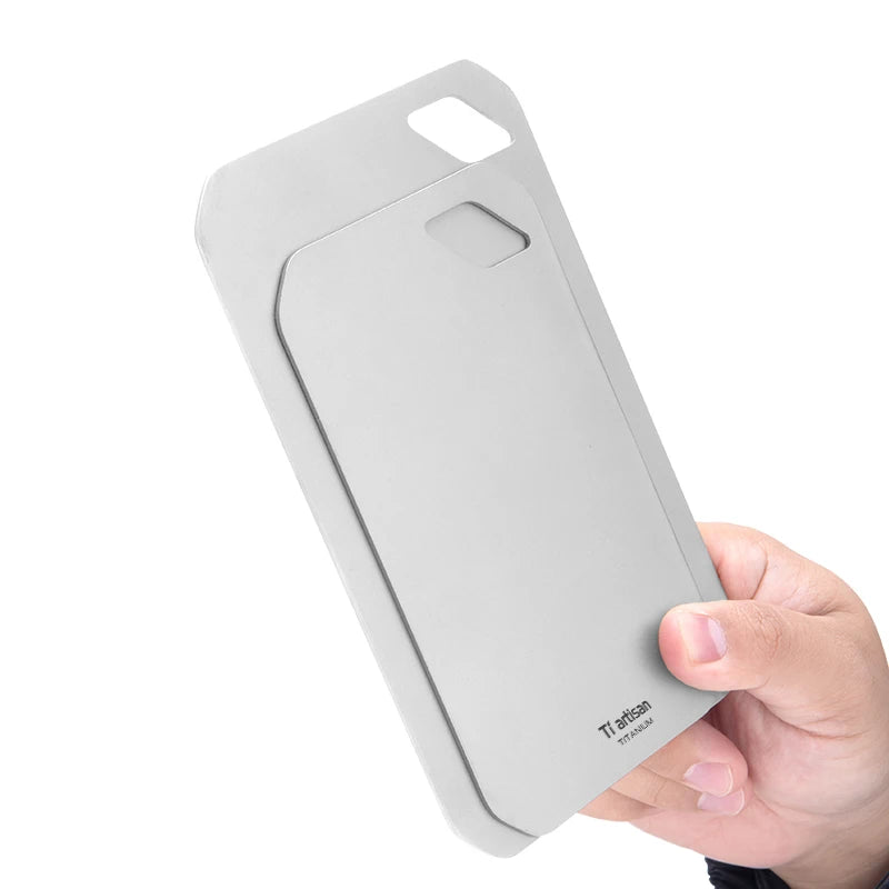 Food-Grade Titanium Camping Cutting Board Lightweight Compact Chopping Board Nestable
