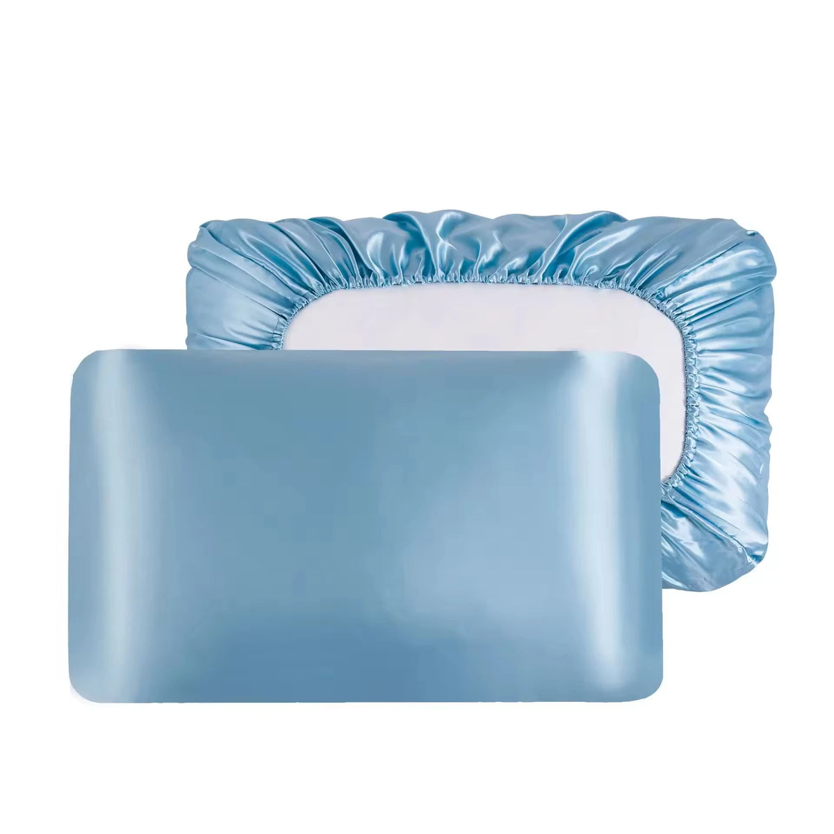 Summer Silk Satin Pillowcase Elastic Band No Zipper Super Soft Imitation Silk Pillow