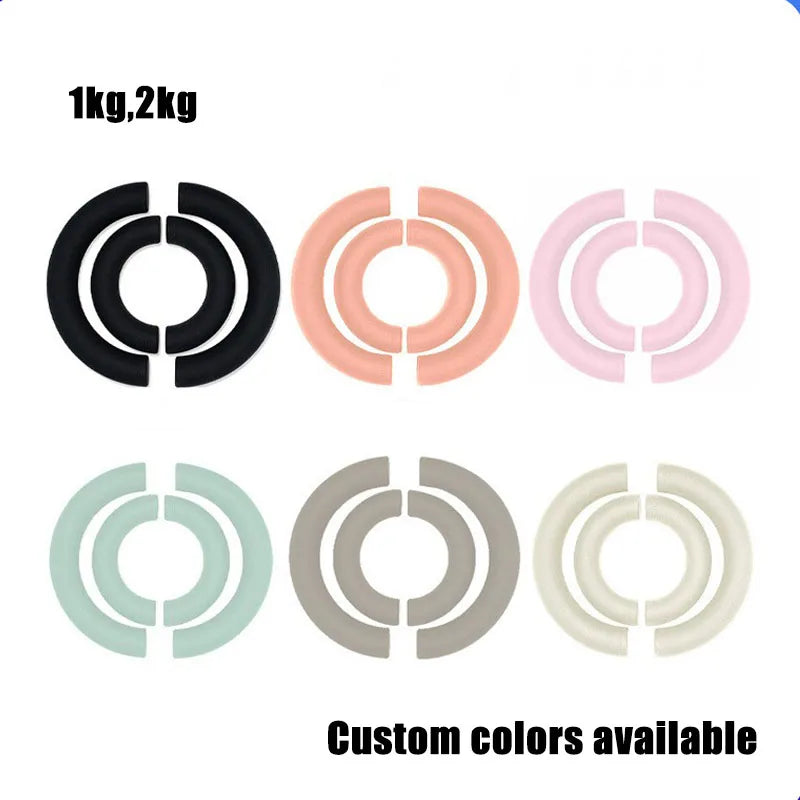 Silicone Pilates and Yoga Weights: Dumbbells, Weighted Bars and Weight Rings