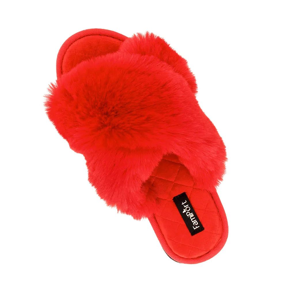 New Slip-on Casual Vacation Platform Cross Toe Super Soft Slippers Sandals Women'S Outer