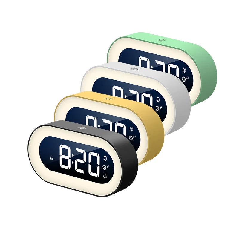 Smart Wake Up Night Light Children Digital Led Sunrise Table Alarm Led Clock