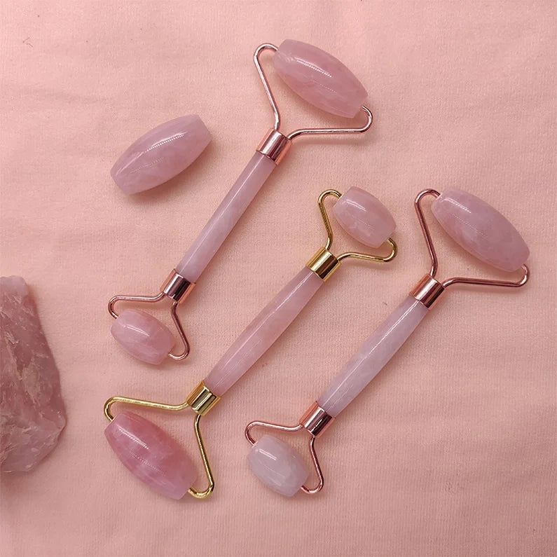 2 in 1 Natural Green Xiuyan Stone Anting Aging Face Massage Jade Roller Gua Sha Set