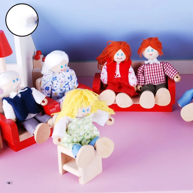 Diy Wooden Dollhouse for Kids Miniature Fashion Model with Furniture Pretend Play Toy