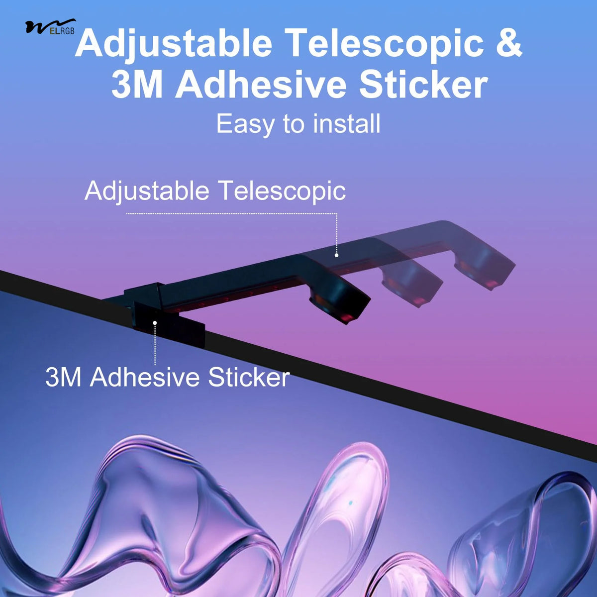 Smart TV LED Backlight with Camera for 55-65 Inch Screens TV Backlight Sync to Screen&