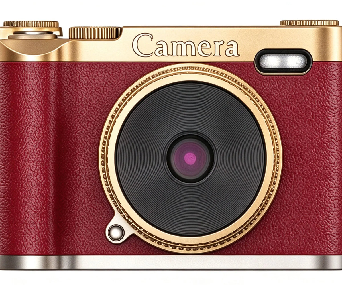 RusinVision HT-SR02 Retro Kids Digital Camera 68MP Dual Lens 1080P 16X Zoom 2.4 LCD