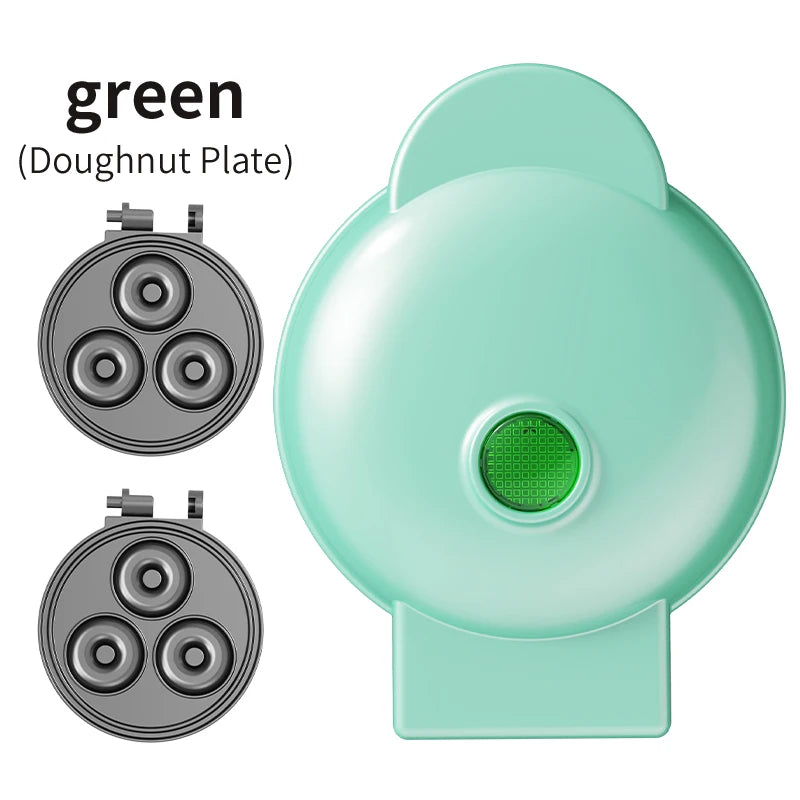 Electric Mini Waffle Maker Sandwich Maker Ceramic Coating Non-Stick Plates PBT+Aluminum