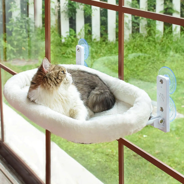 Sturdy Cat Window Perch for Large Cats Space Saving Hammock Seat with Safety Lock